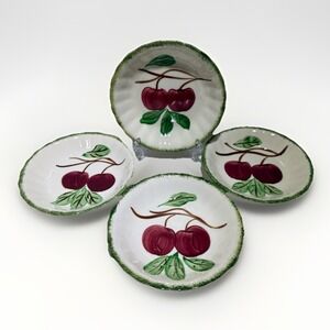 Vintage Blue Ridge Pottery Set Of 4 Apple Berry  Dessert 5" Bowls